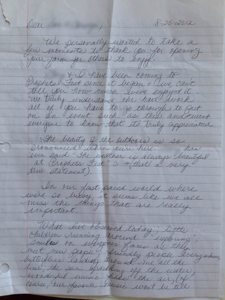 Thank-you letter page 1